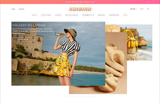 Koibird store preview